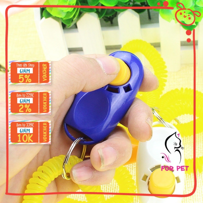 Clicker huấn luyện chó - còi bấm huấn luyện chó nghiệp vụ