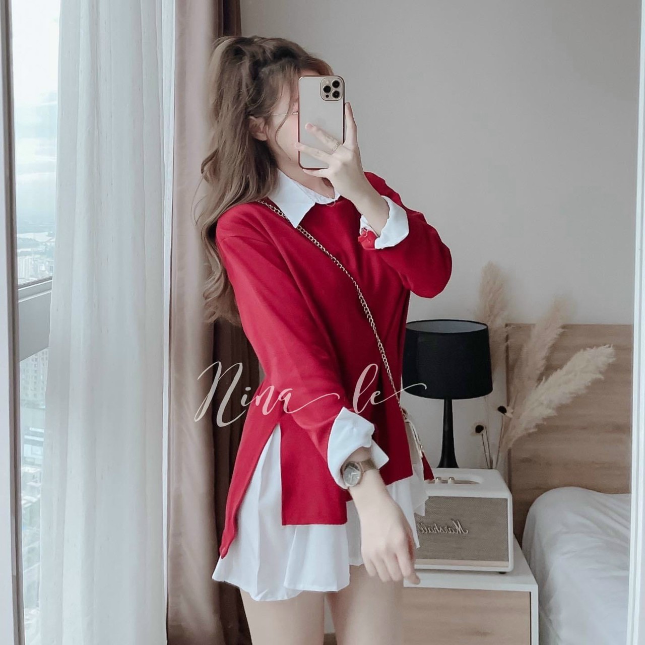 [HCM]ĐẦM SƠ MI LỤA KÈM ÁO KHOÁC THUN GÂN NGOÀI THỜI TRANG