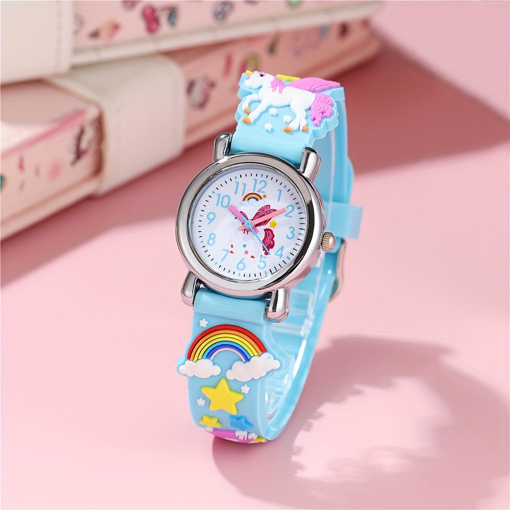 %E3%80%90Exclusive%20Offer%E3%80%91Stylish%20Kids'%20Watch%20with%20Colorful%20Cartoon%20Design%20-%20Perfect%20for%20School%20Girls,%20Featuring%20Silicone%20Strap%20and%20Bezel,%20Quartz%20Movement%20-%20Image%203