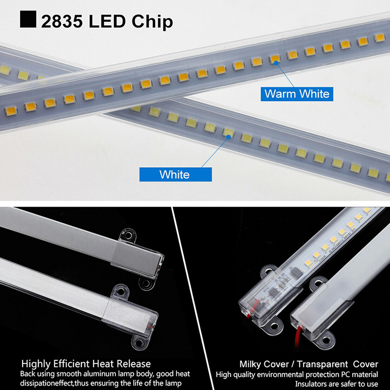 AC220V LED Bar Light High Brightness 2835 LED Clip 30cm 40cm 72LEDs Rigid Strip Saving LED Tubes. 