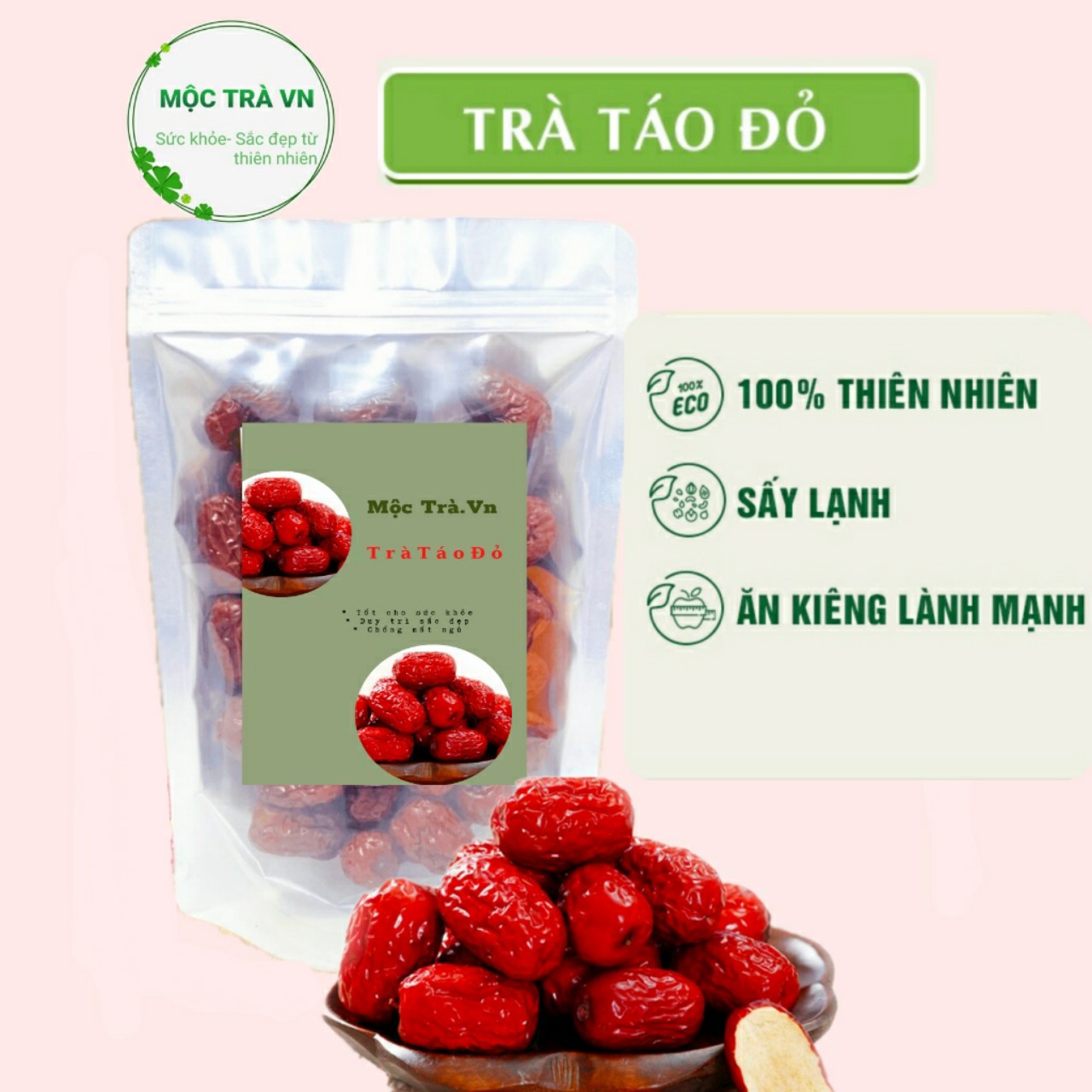 Trà táo đỏ quả chắc ngọt pha trà , ngâm uống