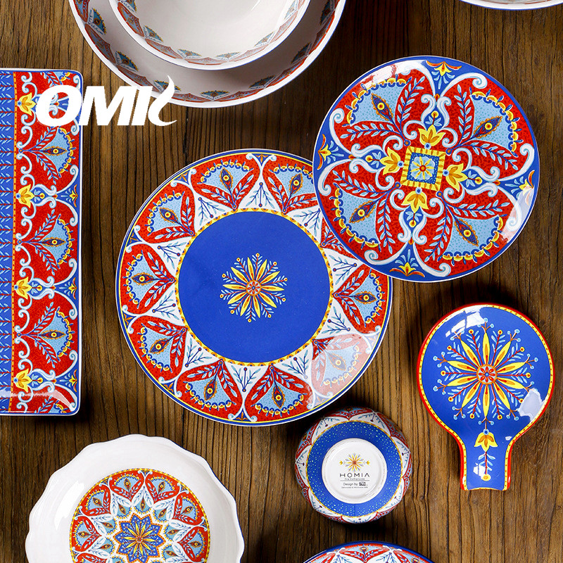 OMK Red Turkey series Ceramic 3600ML Serving Bowls Fruit salad bowl