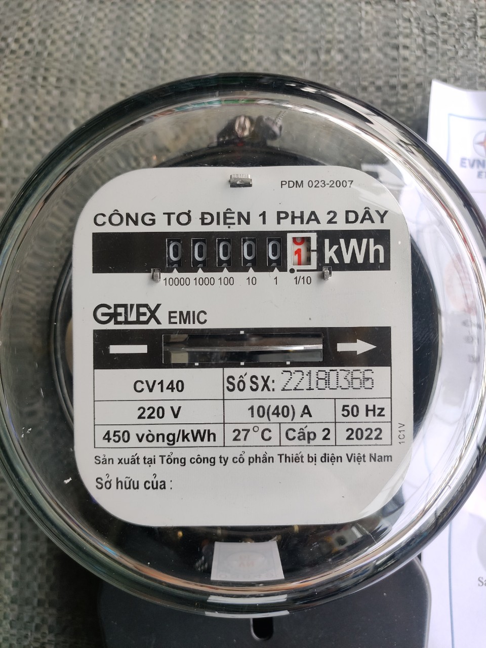 Công tơ điện EMIC 1 pha 2 dây (có kiểm định)