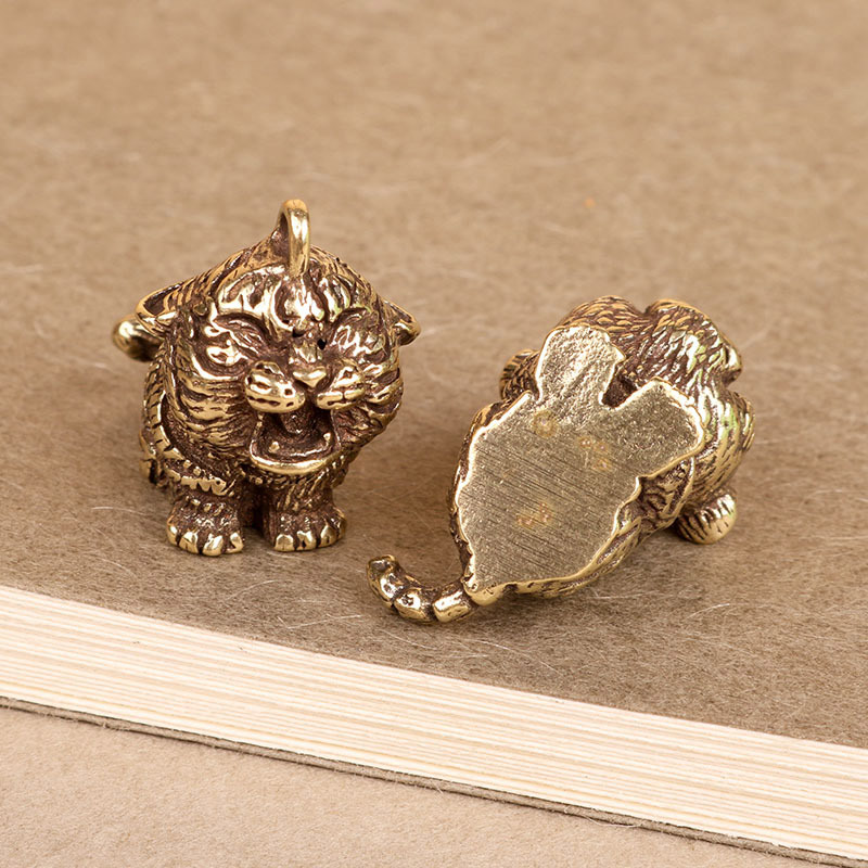 Tiger Key Metal Brass Tiger Key Chains DIY Hangings Jewelry Accessories Animal ...