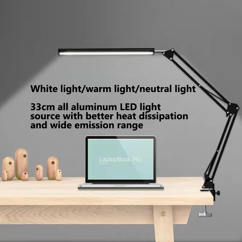 XINLANYASHE [Miễn Phí Vận Chuyển]Dài cánh tay gấp Nghiên Cứu Đèn bàn đọc sách LED ký túc xá lightinglong cánh tay gấp Nghiên Cứu Đèn bàn đọc sách LED ký túc xá chiếu sáng