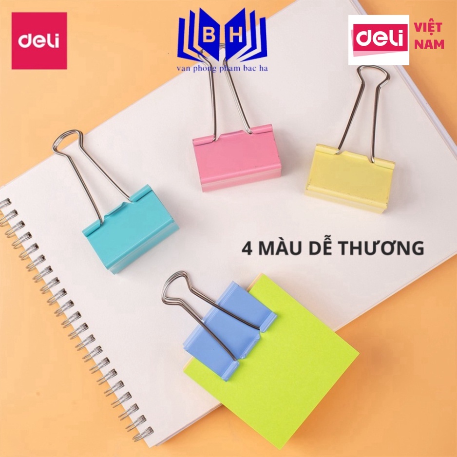Kẹp bướm màu 51mm Deli E8551A - E8551