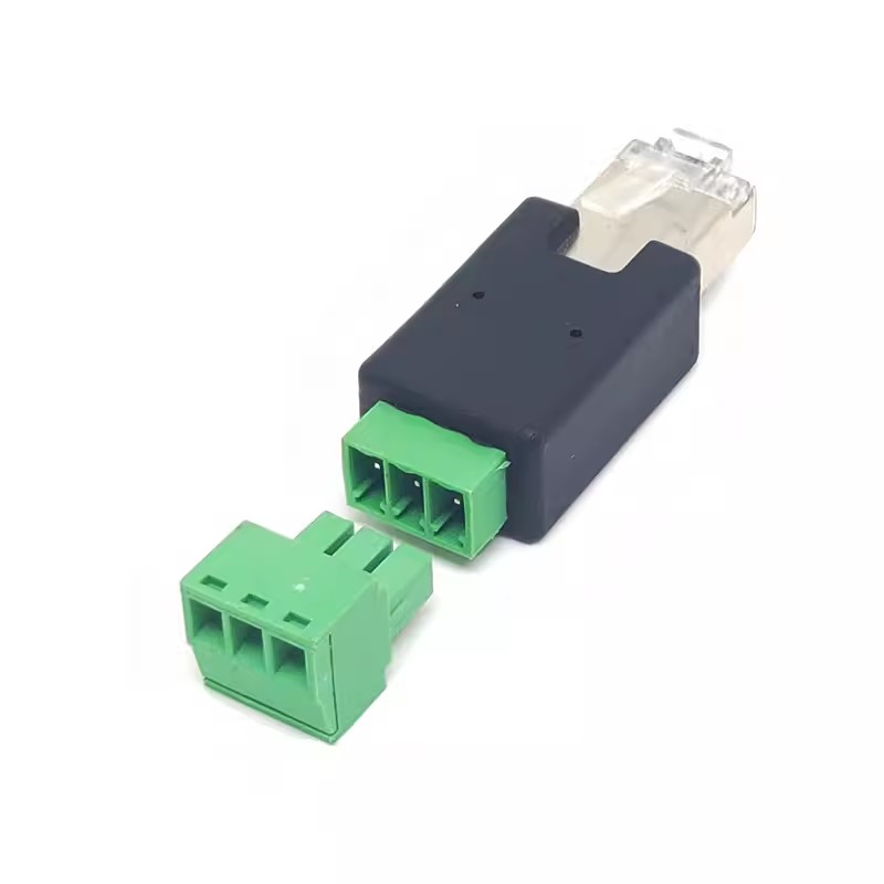 【LuckyBabyFans Store】Rj45 To Rs485 8p8c Green Terminal Rj45 To 3pin ...