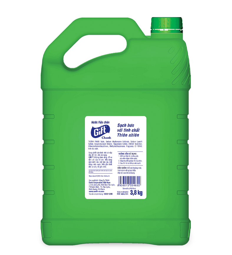 Nước Rửa Chén Gift Chanh & Trà Chanh 3,8kg