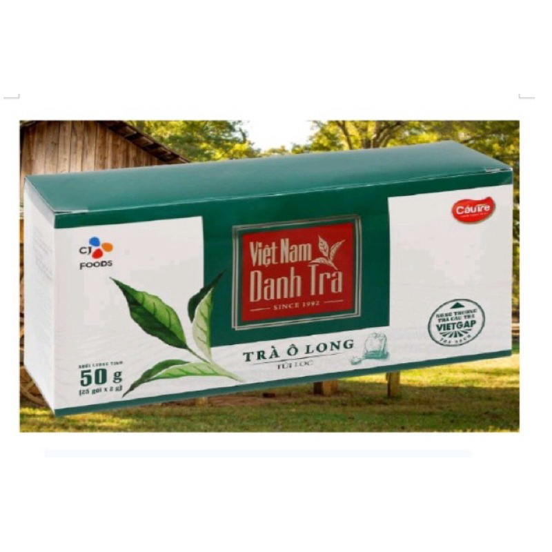 Trà túi lọc o long cầu tre cj hộp 50g 25 gói