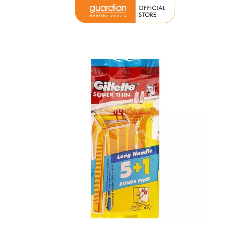 Dao cạo super thin gillette gói 6 cây