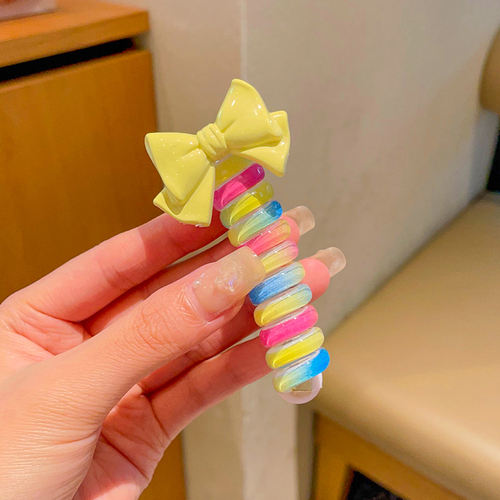 Candy color ball high elastic hair tie for girls rubber band