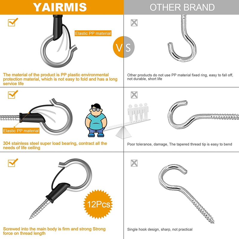 304 Stainless Steel QHanger Hook Indoor and Outdoor Hooks Home