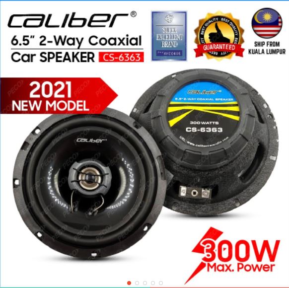 ORIGINAL CALIBER CS-6363 inch WAY COAXIAL SPEAKER DIAMETER