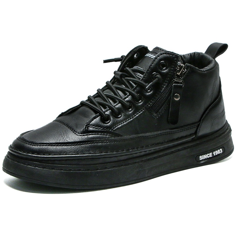 Giày boot namGiày Bốt Martin Da Có Khóa Kéo RKC343