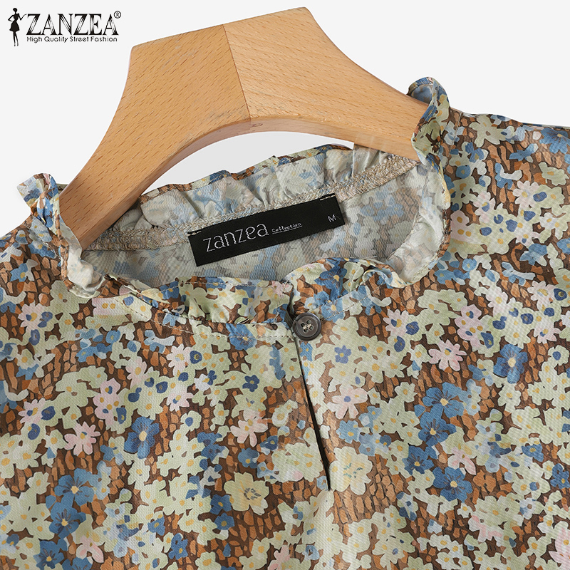 ZANZEA%20Women's%20Blouse%20Holiday%20Summer%20Tank%20Vest%20Casual%20Floral%20Cap%20Sleeveless%20Loose%20Blouse%20-%20Image%207