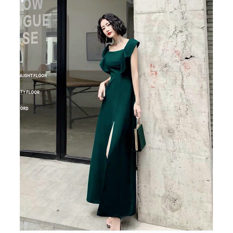 Đầm maxi xẻ đùi tay cánh siêu xinh tripble t dress - size m/l/xl/2xl - s1mt