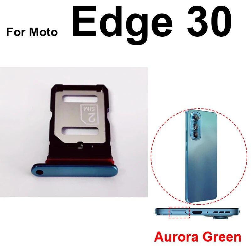 Sim Card Tray Slot For Motorola MOTO Edge 20 Pro 30 Pro S Pro 20 Lite Edge X30 SIM Card Holder Card Reader Socket Adapter. 