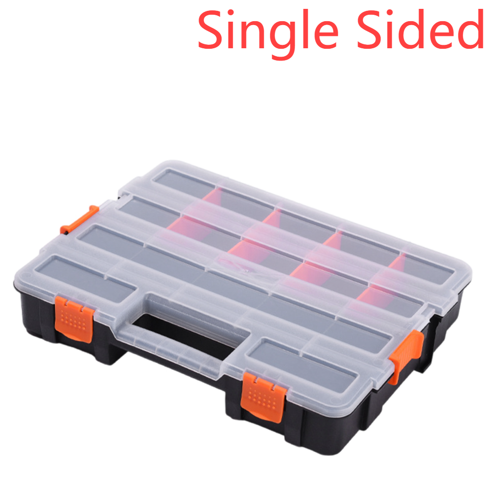 Double Side Tools Box Organizer Plastic Small Parts Storage Case Tool Storage Box Toolbox Container for Screws Nuts Nails Bolts. 