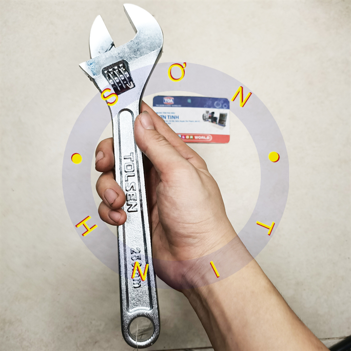 Mỏ lết cán trơn 250mm - 15003 tolsen