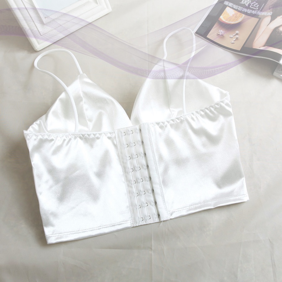 Áo lót ngực dạng bra lụa phi bóng hai dây sexy DORIS - 264
