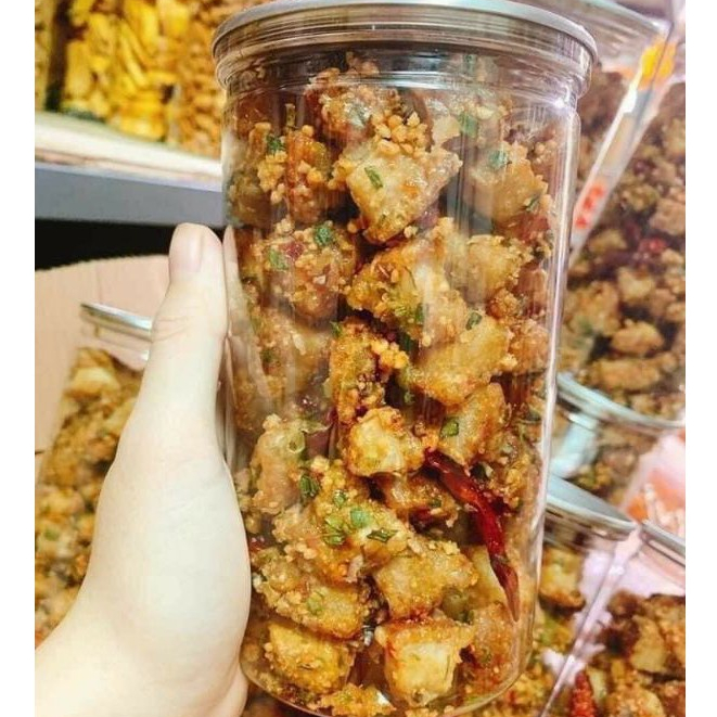 1 KG - Tóp mỡ liền da sốt mắm hành đậm đà