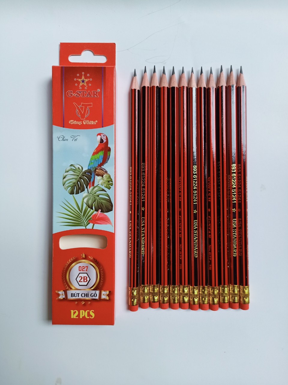 HỘP 12 CÂY BÚT CHÌ ĐEN 2B-027 GSTAR
