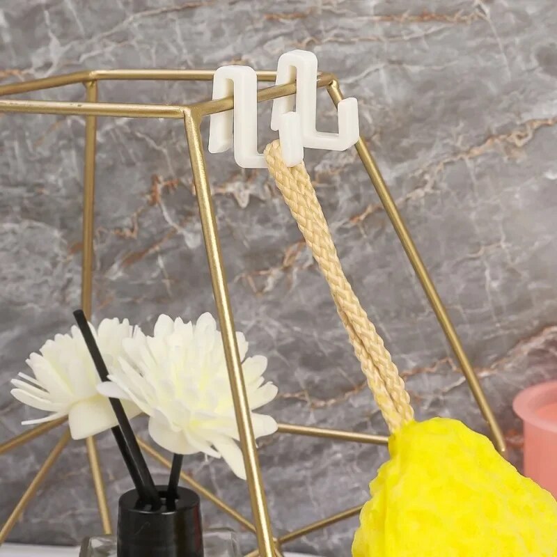 Feelife 100pcs Mini S Shape Hooks Key Hanging Hook Towel Racks Kitchen Bathroom Reusable Plastic Organizer Holder Home Multi-Purpose Hooks