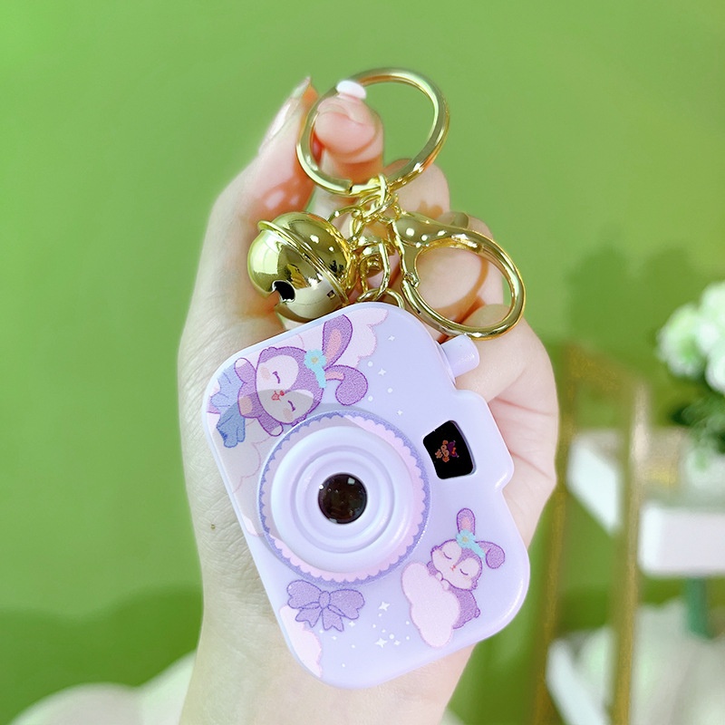 Móc khoá máy ảnh chiếu hình con vật cute