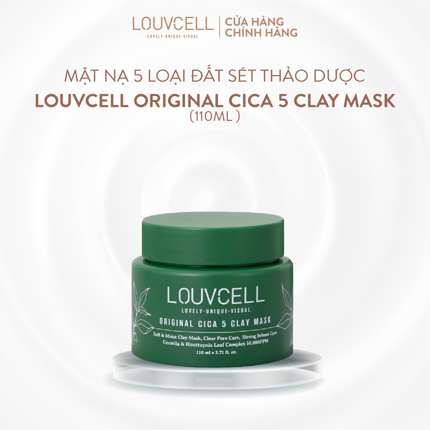 Mặt nạ đất sét thảo dược Louv Cell Original Cica 5 Clay Mask 110 ml
