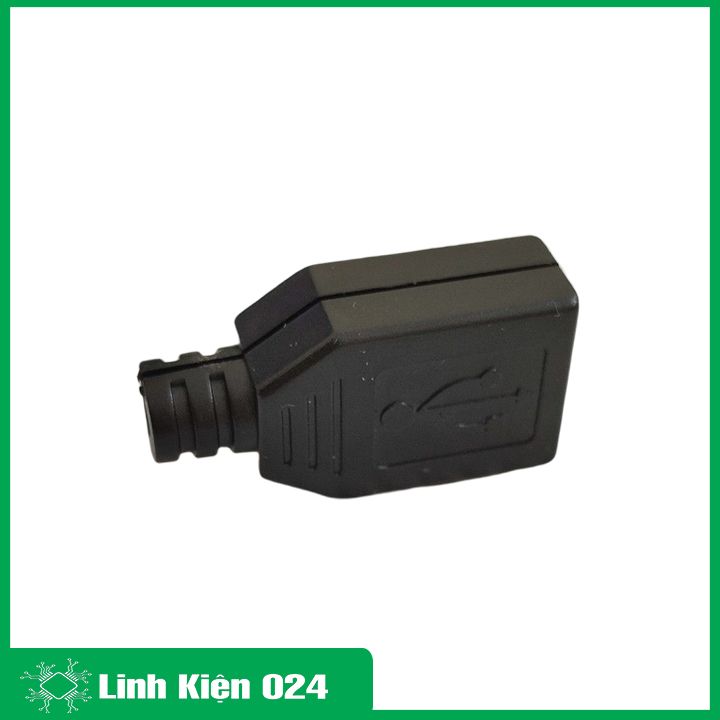 Đầu Jack cổng USB A cái 4P kèm vỏ