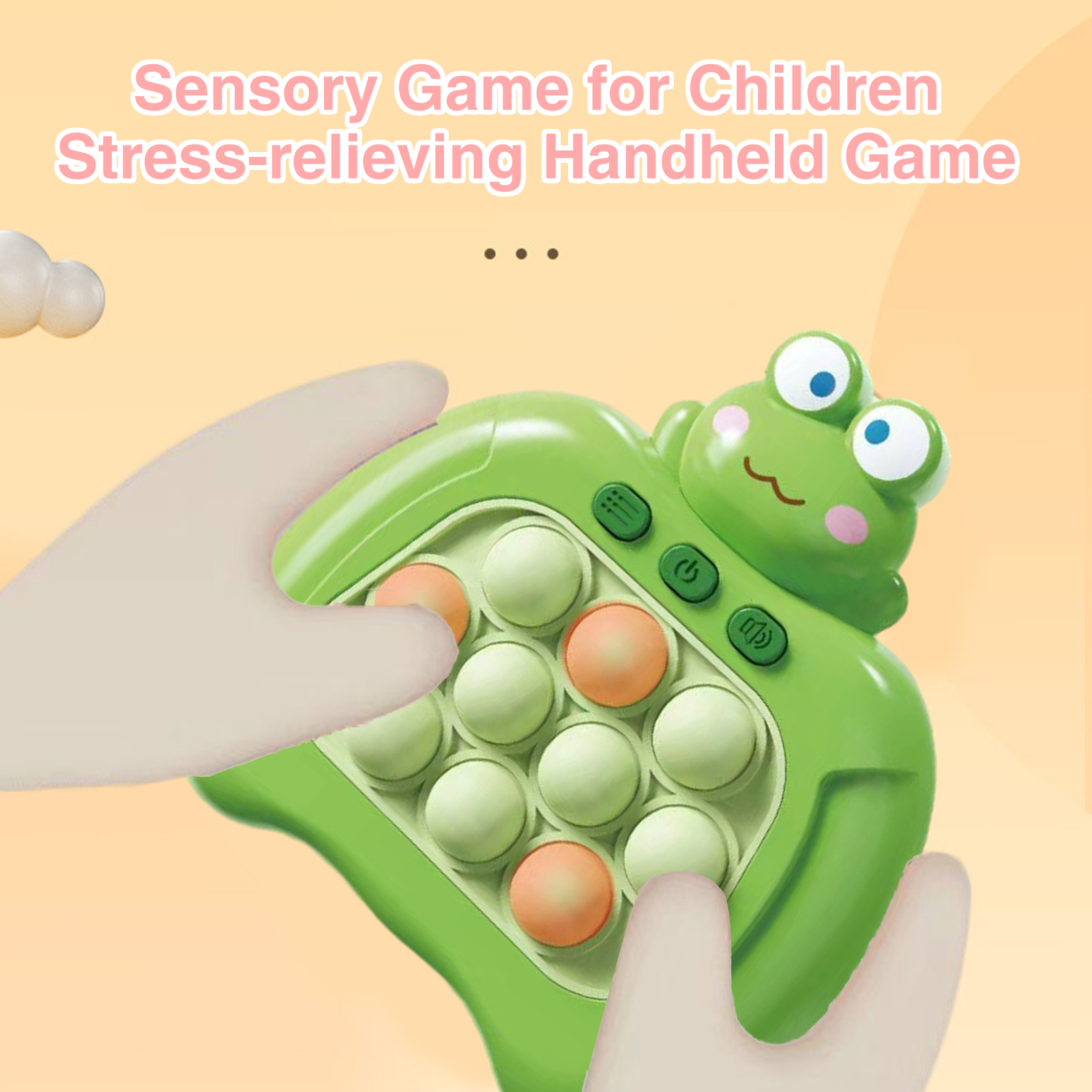 Dece Flor Handheld Game Console for Kids Reaction Ability Training Game Interactive Handheld Whack-a-mole Game Console for Kids Fun Reaction Training Toy Stress Relief Birthday Gift