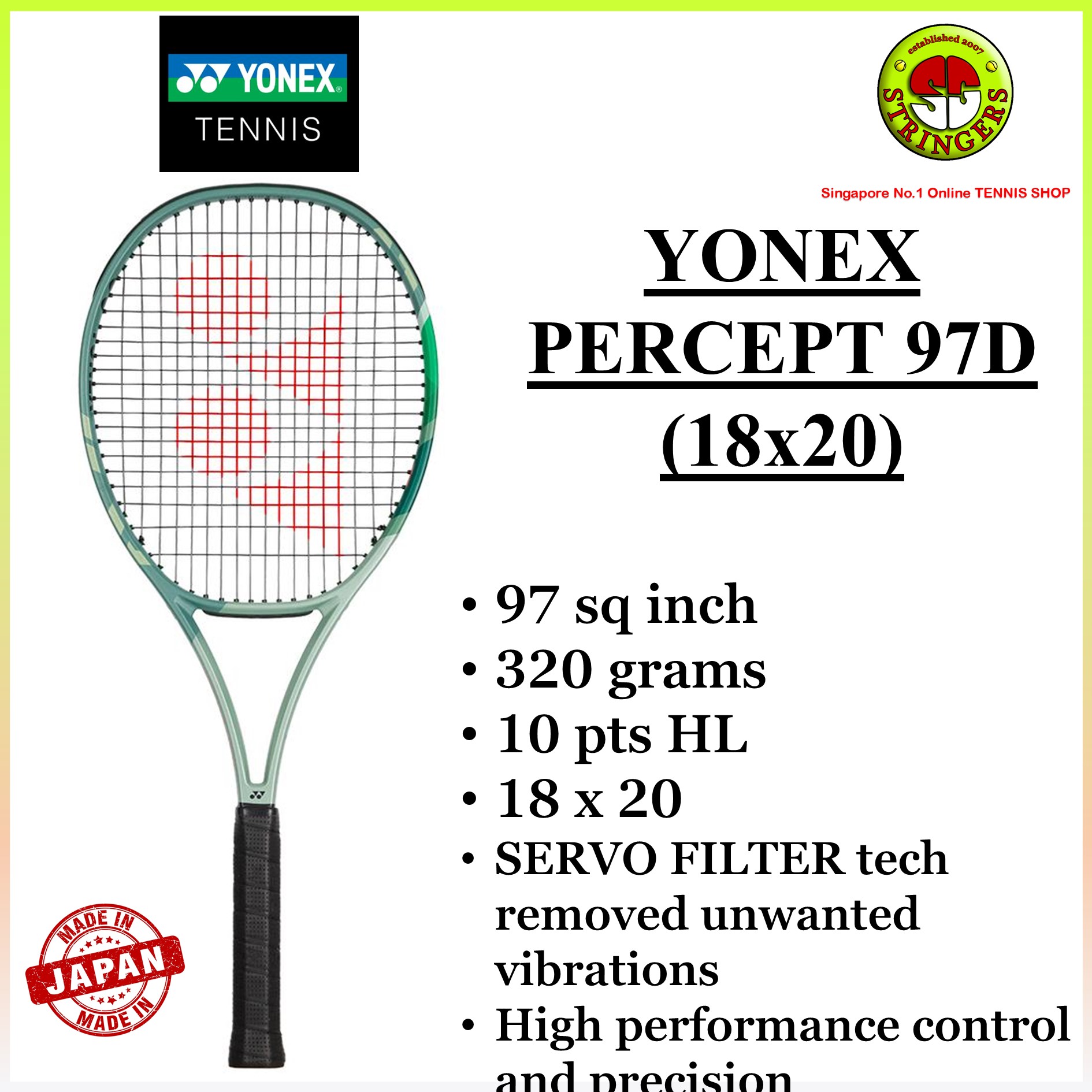 Yonex Percept 97 D [18x20] Tennis Racket | Lazada Singapore