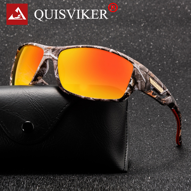 Quisviker sports camouflage Polarized Sunglasses military Sunglasses  outdoor men's fishing glasses anti UV400