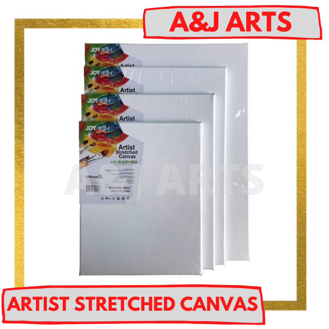 Joy Artist Stretched Canvas with Wooden Board 280gsm High Quality Canvass 8x10 9x12 10x14 12x16