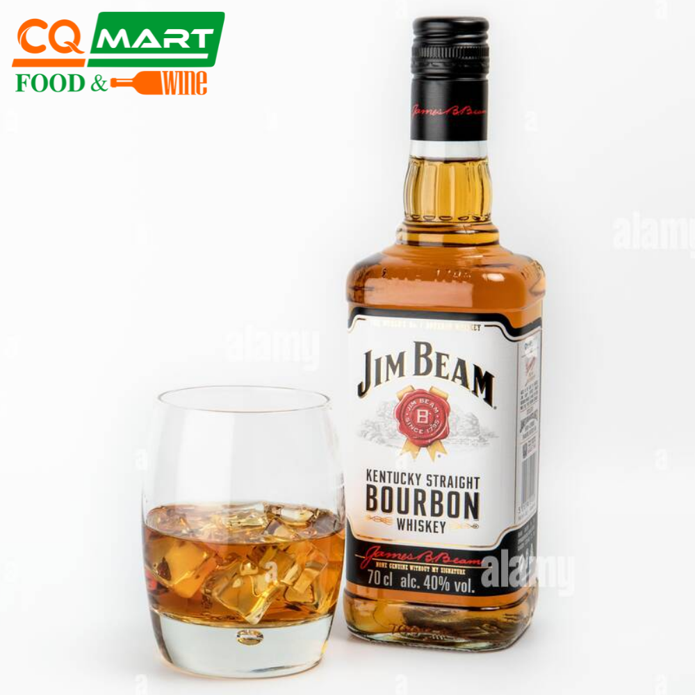 Jim Beam White Bourbon Whiskey 40% chai 750ml
