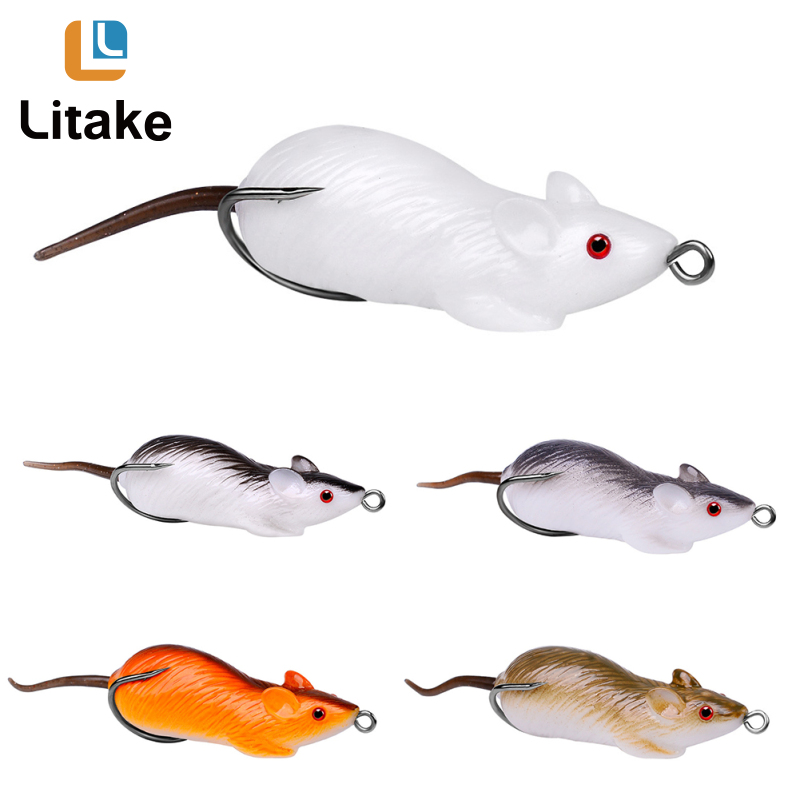 LankeBike Mall Mainly Outdoor】 Soft Mouse Fishing Lures Artificial Bait Top  Water Tackle Dual Hooks Bionic Bait Bass Bait Hooks Tackle 6cm / 11.5g
