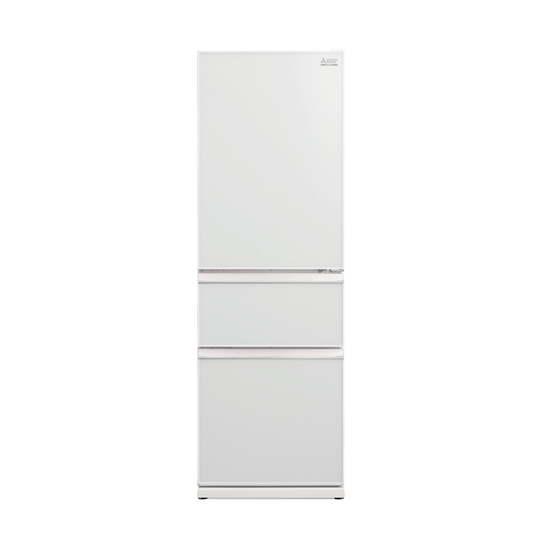 MITSUBISHI MR-CGX41EX-GWH-P 328L 3 DOOR FRIDGE GLASS WHITE 3 TICKS