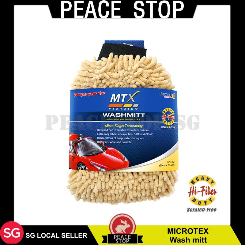 MTX Microtex Chenille Wash Mitt MicroFinger Technology Super Absorbent