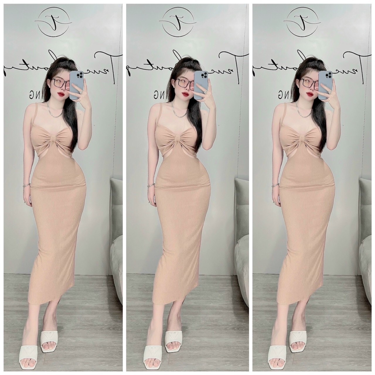 Đầm body tôn dáng cực sang chảnh.HACO KHO SỈ.