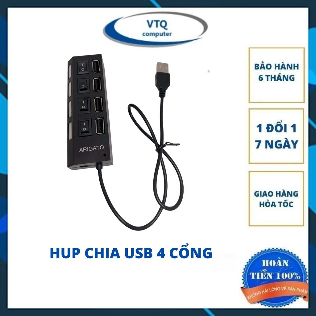 HUB Chia USB 4 Cổng - Có Công Tắc Và Có Đèn Led- Tốc Độ Cao - Tiện Dụng Và Chất Lượng thumbnail