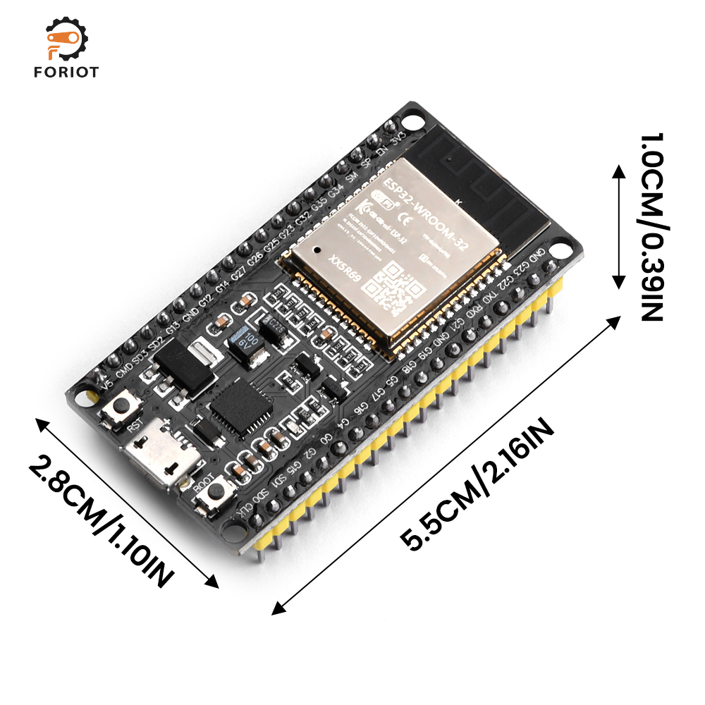 Foriot ESP32 Development Board WiFi Bluetooth Ultra-Low Power Consumption Dual Core WiFi NodeMCU Processor ESP32-WROOM-32D