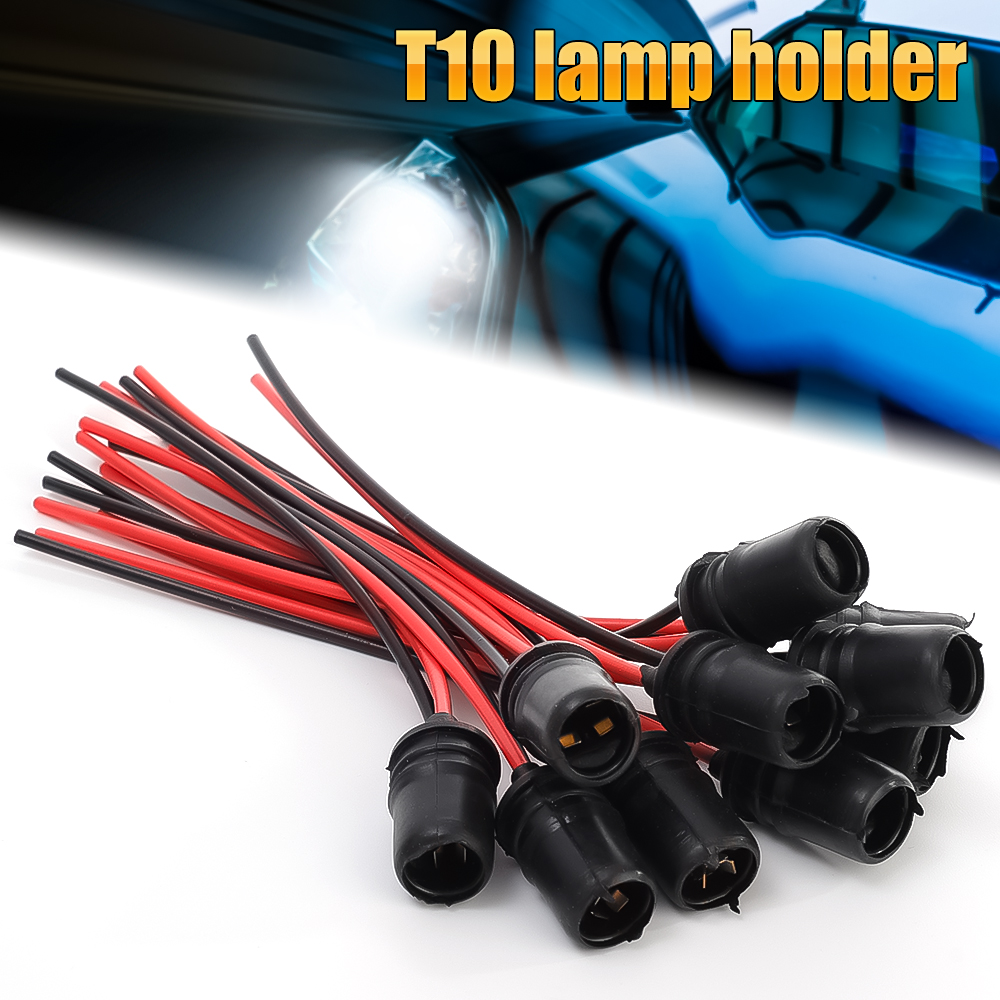 1/2/4pcs xe hơi và xe gắn máy trang bị thêm đèn chủ t10 Bộ chuyển đổi ổ cắm bóng đèn với cáp
