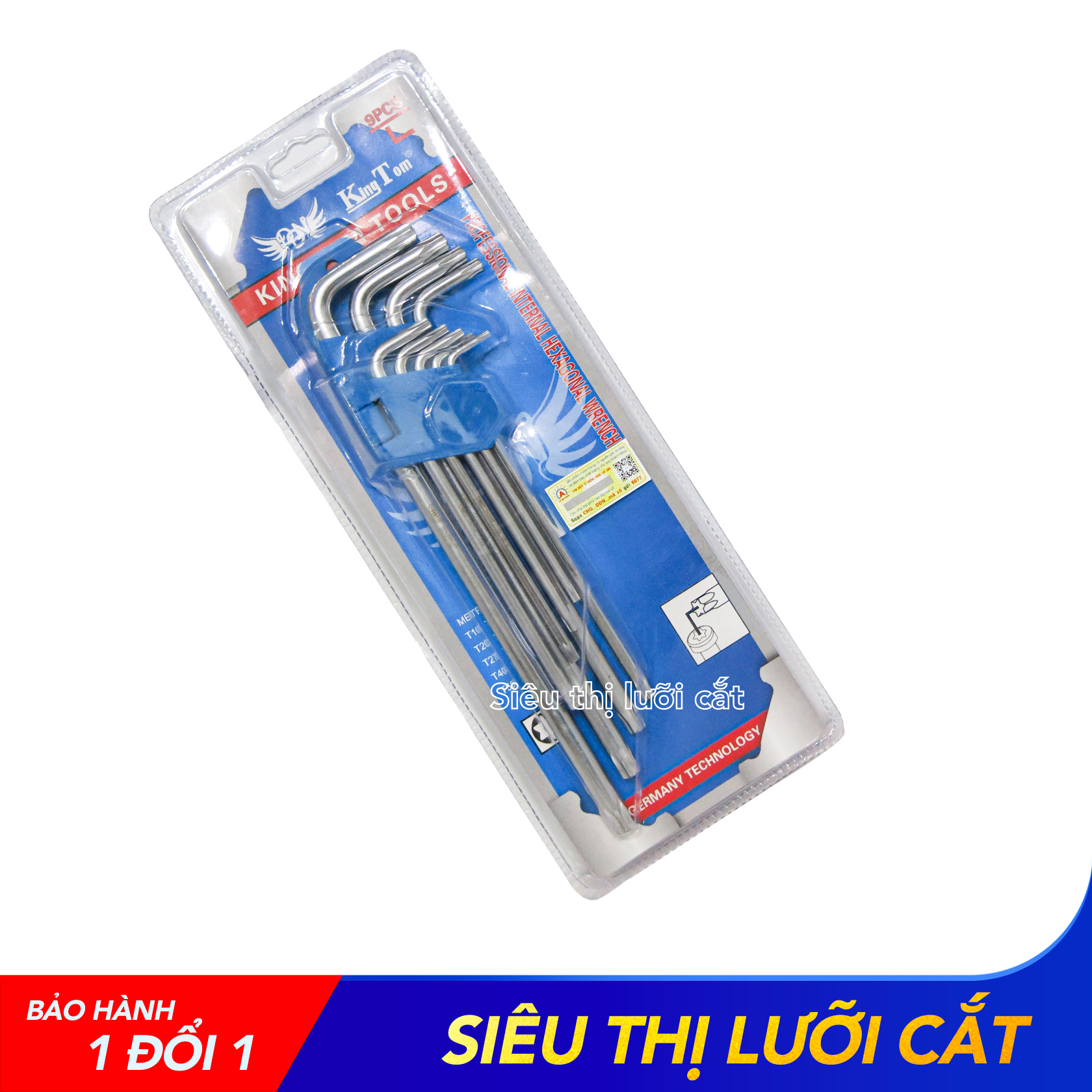 Bộ Lục Giác Bông KingTom (size L, 9 món)