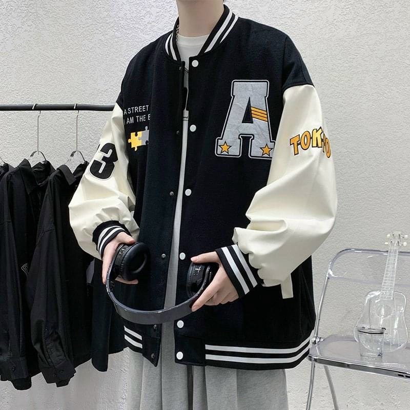 Áo Khoác Varsity Jacket A STUDIO bomber bóng chày basic nam nữ form rộng_TP45
