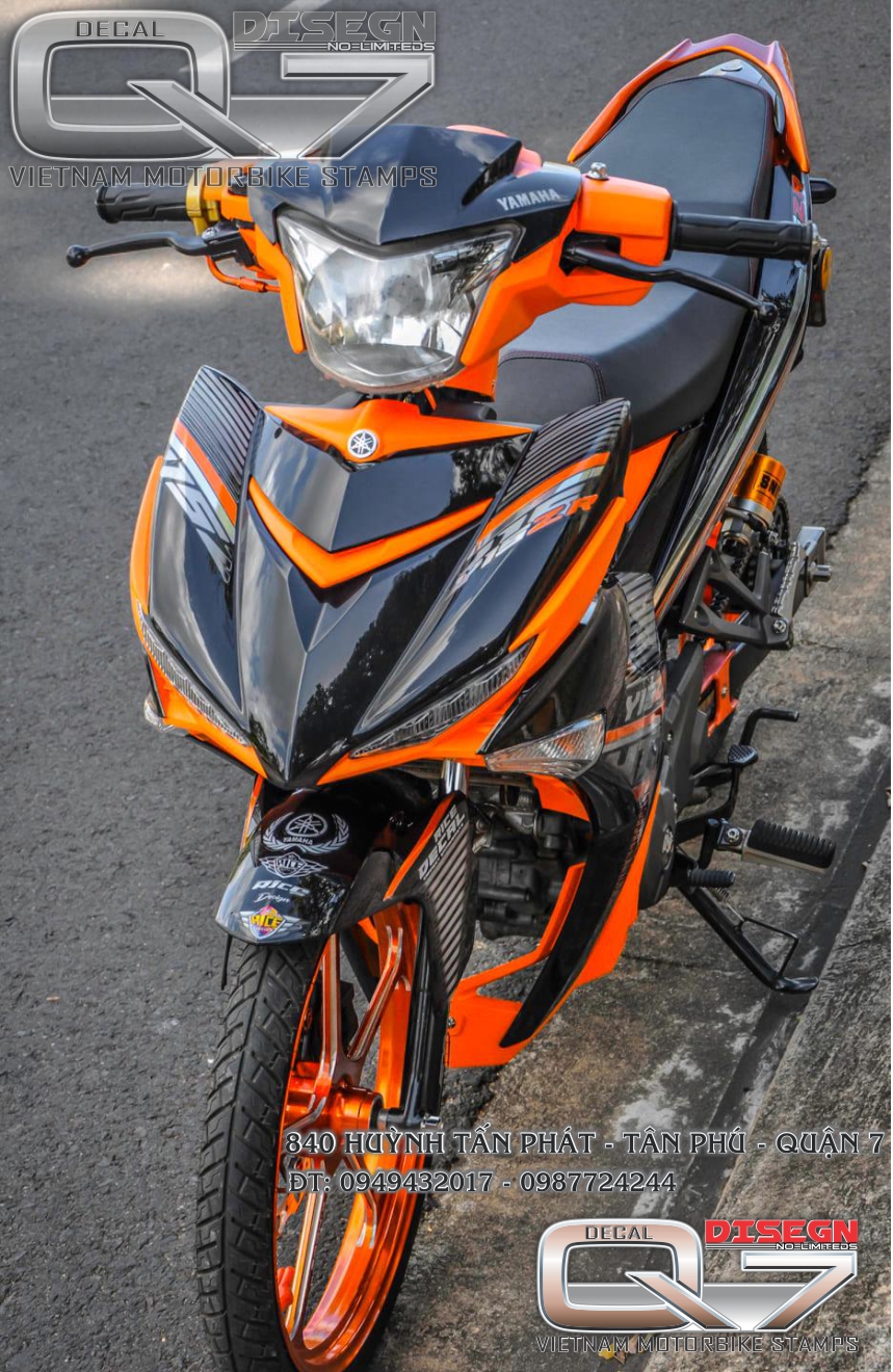 Tem Rời EXCITER 150 - Cam Đen