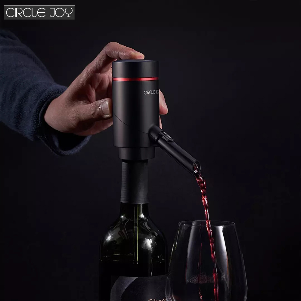 Circle Joy  2 in 1 Wine Dispenser Set Portable Electric Wine Sobering Device Easy And Efficient Fast Dispensing Wine USB Charging For Home Party Bar Hotel Restaurant Use