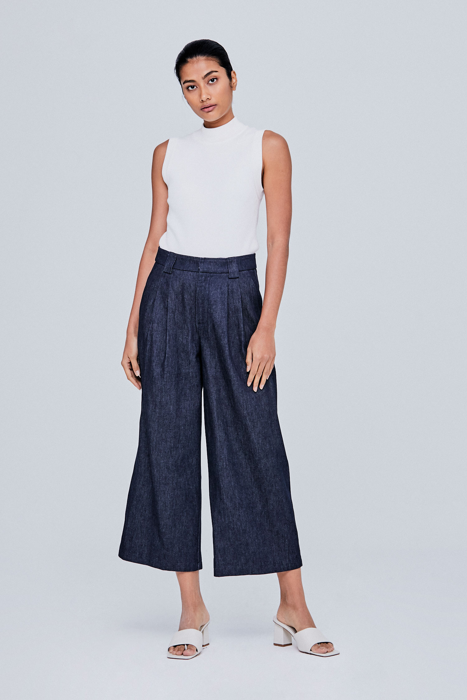 SANS \u0026 SANS BELT-LOOPS DENIM PANTS 