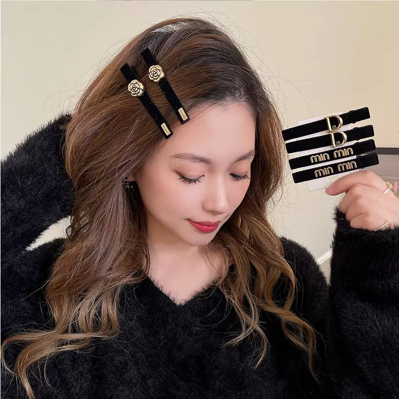 Kẹp Tóc Mỏ Vịt Màu Đen NOVSET Phong Cách Retro cao cấp (L403 )