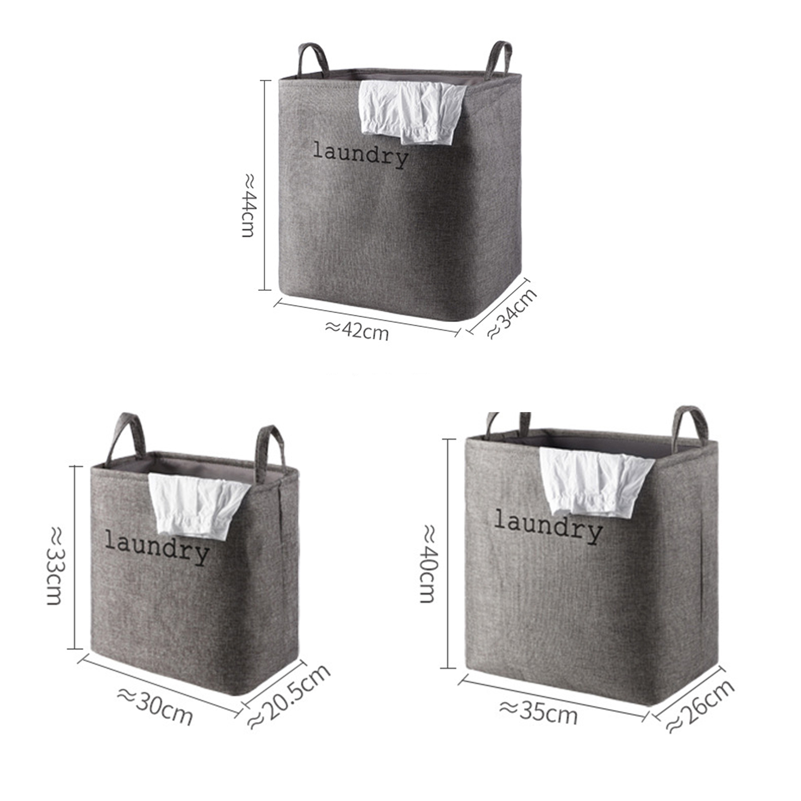 Owent® Laundry Hamper Bag Large Capacity Saving Space Demin Washing Storage Foldable Clothes Basket for Bedroom