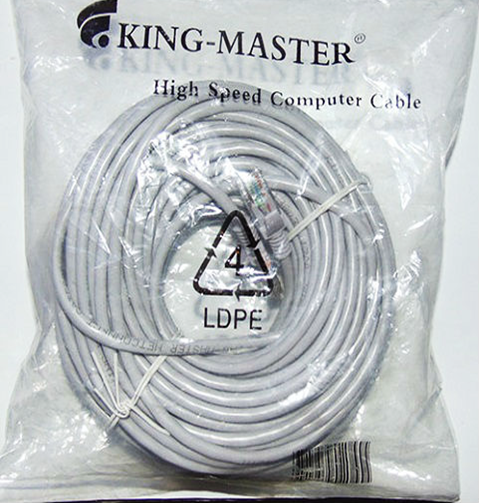 Dây cáp mạng LAN Internet bấm sẵn KingMaster dài 15m chuẩn cat 5e
